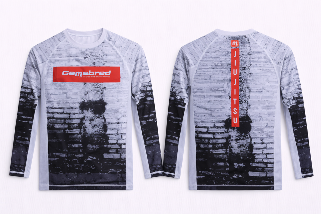 Gamebred Men’s Long Sleeve Rash Guard | MMA · BJJ · No-Gi · Training