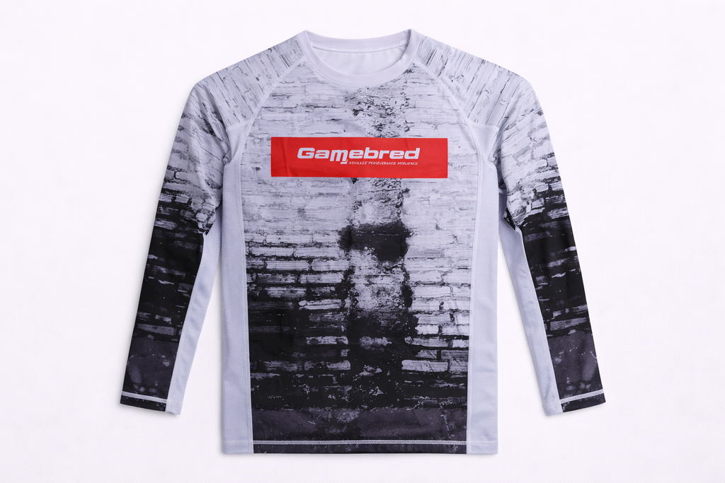 Gamebred Men’s Long Sleeve Rash Guard | MMA · BJJ · No-Gi · Training